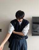 block knitted vest