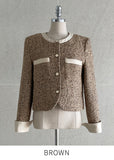 Ent Tweed Color Matching Short Jacket
