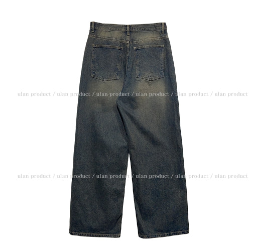 U LAN (ユーラン) - (男女兼用)インアワーウォッシングワイドデニム / (UNISEX) In Our Washing Wide Denim  – einz.jp