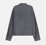 Linear Crop Stripe Shirt