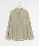 Lisons Summer Color See-through Long Sleeve Shirt