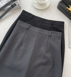Rona H-line Slit Long Skirt (Belt set)