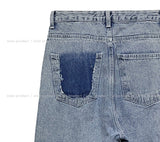 (UNISEX) Line deki color matching denim pants