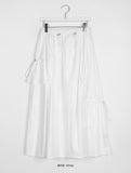 Newty nylon banding string shirring long skirt