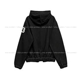 Solid Patch Stitch Two-Way Work Jacket