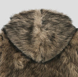 Chase Wolf Fur Hooded Zip-Up