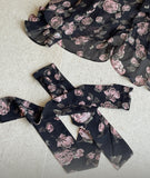 Ephelo Flower Chiffon Frill Wrap One Piece (Strap Set)
