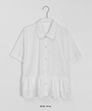 Mamg Tiered Short Sleeve Blouse