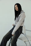 May color matching fur zip-up