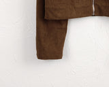 Hilan Corduroy Collar Cropped Blouson Jacket