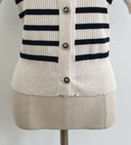 Hazel Stripe Puff Knit Cardigan