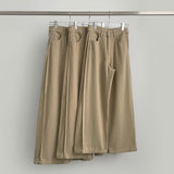 Hem Snap Cut Pin Tuck Adjust Wide Balloon Cotton Pants