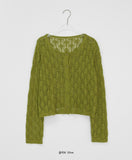 Moline Punching Crop Knit Cardigan