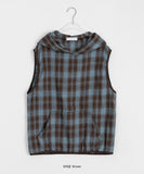 [unisex] Melpo Summer Check Hood Vest