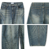 Lati Washing Dart Denim Pants