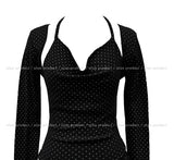 Jatte Dot Drape Halter Sleeveless Bolero Set