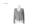 Russo See-Through Ribbed Button Cardigan