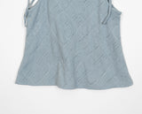 Uten Punching Flare Knit Strap Bustier Sleeveless