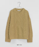 Hekoi Cable Wool Round Knit