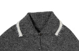 Ruggie Color Matching Collar High Neck Button Knit
