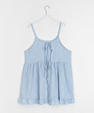 Sodel Summer Seersucker Check Sleeveless One Piece