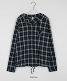 Lighty Strap Check Hood Shirt