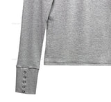 Premier Button V-Neck Long Sleeve