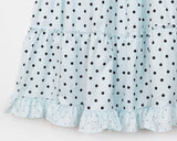 Achu Dot Shirring Tiered Lace Frill Long Skirt