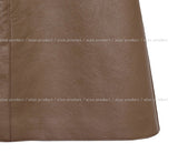 plain eco leather mini skirt