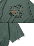 Frog Pop Embroidery Short Sleeve T-shirt