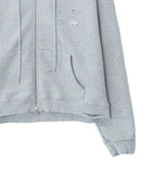 Ruby Damaged Sweat Hood Zip-Up