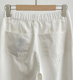 Bully Herringbone Cotton Banding Wide Pants