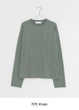 Kayushi Basic Color Layered Long Sleeve Tee