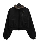 Molan boucle fur color matching jumper