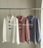 Lobil Ribbon Collar Blouse