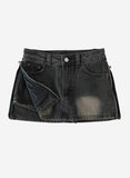 Side zipper mini skirt