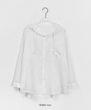 Modent Stripe Check Hood Long Sleeve Shirt