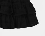 Puku lace frill tiered mini skirt