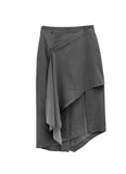 Luen Unbalanced Wrap Long Skirt