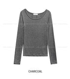 [U-BASIC] Obie Basic Slim U-Neck Long Sleeve