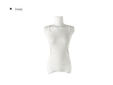 Cons Ribbon Lace Square Neck Strap Sleeveless