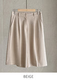 Angel Linen Pintuck Banding Half Slacks