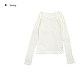 [1+1][MADE] Hanky Tencel Layered See-through Long Sleeve T-Shirt