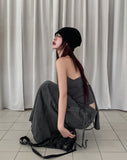 Mulit Side Shirring Strap Halter Sleeveless