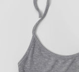 Halterneck Sexy Ribbed Crop Sleeveless