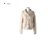 Koyu Collar Pocket Knit Cardigan