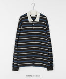 Ricoy Stripe Over Collar Long Sleeve Tee