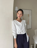 Rockle draped scarf blouse