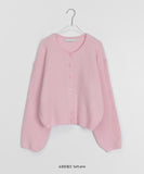 Oyui Color Round Basic Knit Cardigan