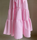 Mary Frill Stripe Shirt Long One Piece